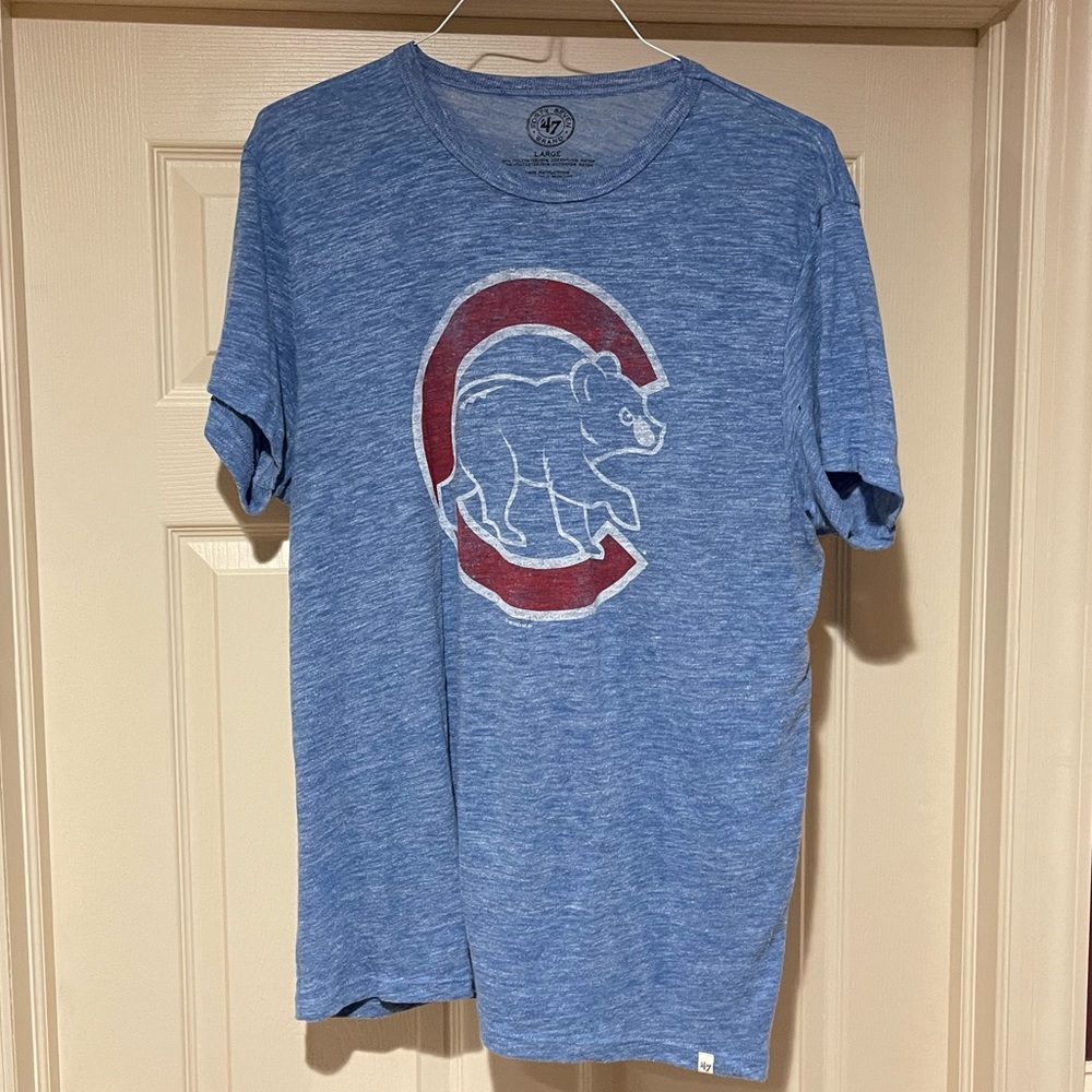 '47 Chicago Cubs Retro Walking Bear MLB Baseball T Shirt  Men's L Large